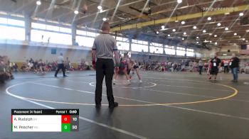 112 lbs Placement (4 Team) - Maycee Peacher, Missouri Gold vs Addison Rudolph, Black Mambas