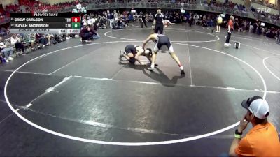 132 lbs Champ. Round 2 - Isayah Anderson, Crawford Jr. Wrestling vs Crew Carlson, The Best Wrestler