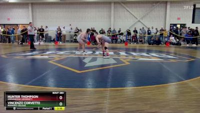 184 lbs Cons. Round 4 - Hunter Thompson, Shenandoah University vs Vincenzo Corvetto, Roanoke College