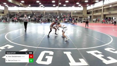 120 lbs Consi Of 8 #1 - Kyle Von Seidelmann, Hasbrouck Heights vs Erik De La Cruz, Cliffside Park