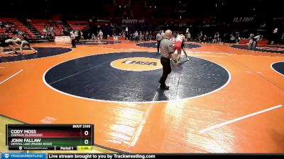 2A 215 lbs Champ. Round 1 - Cody Moss, Chatham (Glenwood) vs John Fallaw, Crystal Lake (Prairie Ridge)