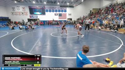 100 lbs Cons. Round 3 - Jesse Martinez, Torrington Middle School vs Mason Jolley, Douglas Middle School