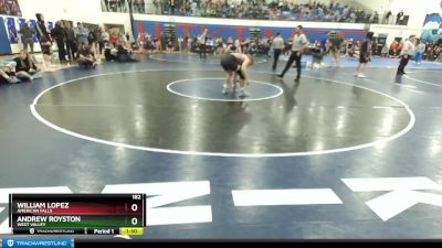 182 lbs Cons. Round 2 - Andrew Royston, West Valley vs William Lopez, American Falls