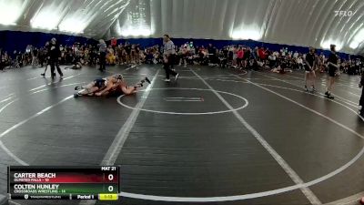 96 lbs Round 3 (8 Team) - Carter Beach, Olmsted Falls vs Colten Hunley, Crossroads Wrestling