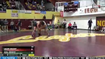 285 lbs Quarterfinal - Noel Orozco, Eastern Oregon University (Ore.) vs Jacob Vincent, Simpson University (Calif.)