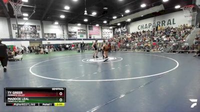 138 lbs Semifinal - Ty Greer, Murrieta Valley vs Maddox Leal, Temecula Valley