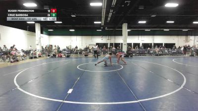 157 lbs Quarterfinal - Ruger Pennington, TN vs Cruz Barbosa, CA