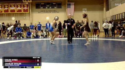 116 lbs 3rd Place Match - Charlee Shuler, Presbyterian College vs Chloe Ayres, Princeton