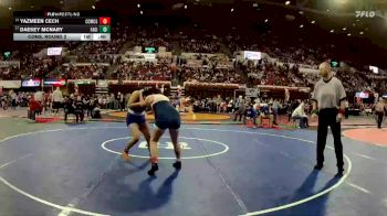 G - 170 lbs Cons. Round 2 - YaZMEEN Cech, Custer Co. (Miles City) Girls vs Daesey McNary, Fairfield Girls