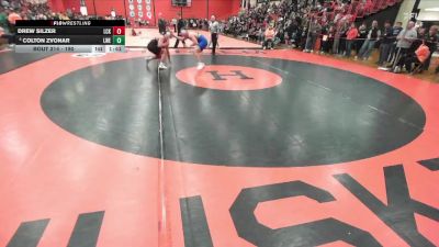 190 lbs Champ. Round 2 - Drew Silzer, LOCKPORT (Twp) vs Colton Zvonar, Frankfort (LINCOLN-WAY EAST)