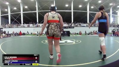 183 lbs Round 2 (6 Team) - Lyla Hensen, Michigan vs Macey Couch, Indiana