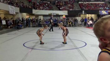 52 lbs Champ. Round 2 - Rowen Thompson, Glasgow Wrestling Club vs Steven Delarosa, Cabinet Mountain Elite