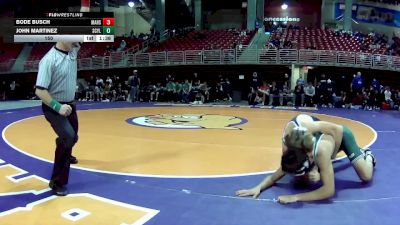 150 lbs Round 1 (4 Team) - Bode Busch, Manhattan HS vs John Martinez, Schuyler