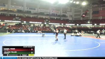126 lbs Champ. Round 2 - Draken Miller, Meridian vs Daniel Meier, Owyhee