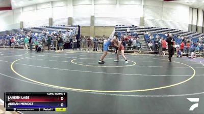 102 lbs Cons. Round 1 - Landen Lage, IL vs Adrian Mendez, IL