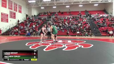 285 lbs Cons. Round 3 - Logan Bryant, Chardon vs Matthew Copley, Aurora