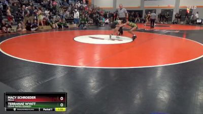 100 lbs Cons. Round 2 - Macy Schroeder, Pella vs Terranae Wyatt, Cedar Rapids Kennedy