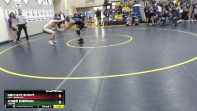 175 lbs Quarterfinal - Jameson Henery, East Jefferson vs Roger Burwash, Sequim