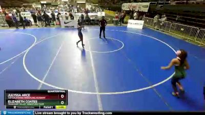 110 lbs Quarterfinal - Elizabeth Coates, Tehachapi Valley Wrestling Club vs Julyssa Arce, TUF California Wrestling Academy