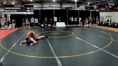 70 kg Champ. Round 1 - Carson DesRosier, Charleston Regional Training Center vs Brady Collins, Bear Cave Wrestling Club