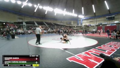 1A West 106 lbs Semifinal - Xzavier Garza, Wapato vs Kaydn Cuevas-Schenk, Zillah