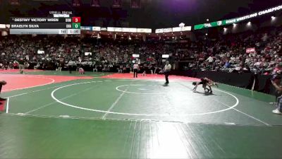 55 lbs Quarterfinal - Destiny Victory Wren, BOM2 vs Braelyn Silva, Unattached