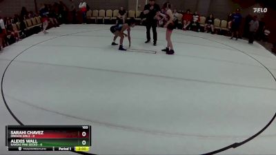 103 lbs Round 6 (8 Team) - Alexis Wall, Kansas Pink Gecko vs Sarahi Chavez, Oregon Girls