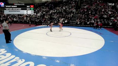 3A 157 lbs Quarterfinal - Skyler Crowther, Morgan vs Wyatt Hanks, Manti