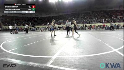 120 lbs Consi Of 16 #2 - Chance Dewey, Tulsa Blue T Panthers vs Landon Achziger, Choctaw Ironman Youth Wrestling