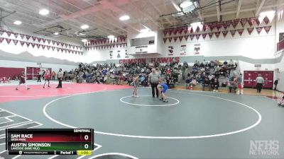 90 lbs Semifinal - Austin Simonson, Lakeside (Nine Mile) vs Sam Race, Deer Park