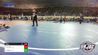 90 lbs Semifinal - Charlie Turner, Cowboy Wrestling Club vs Emily Hamil, Tough N Technical Wrestling Club