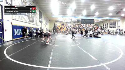 113 lbs Champ. Round 2 - Jaden Giddens, Paloma Valley vs Sawyer Ross, South Torrance