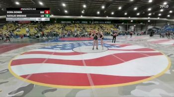 138 lbs Cons. Round 3 - Natalie Dreiske, Lemmon vs Dora Bonen, Mobridge AAU Wrestling