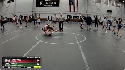 84 lbs Placement (4 Team) - Geno Hayes, Revival Uprising Orange vs Elijah Santiago, Grit Mat Club