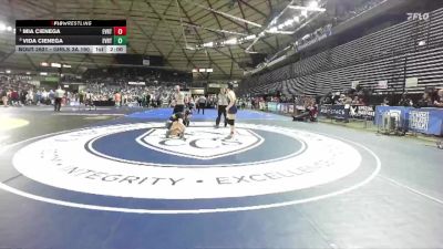 Girls 3A 190 lbs Quarterfinal - Mia Cienega, Everett (Girls) vs Vida Cienega, Everett (Girls)