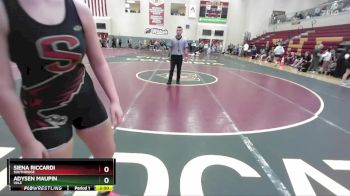 152 lbs Champ. Round 2 - Adysen Maupin, Vale vs Siena Riccardi, Southridge