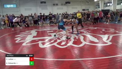 102-J lbs 3rd Place - Corbin Leiker, WV vs Kadeen Edwards, WV