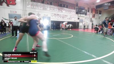 145 lbs Cons. Round 3 - Valerie Gonzalez, Westview vs Wendy Rojas, Schurr