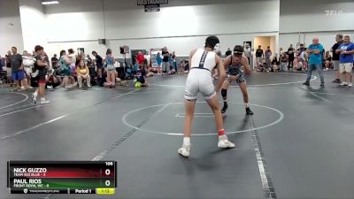 106 lbs Round 3 (8 Team) - Paul Rios, Front Royal WC vs Nick Guzzo, Team 302 Blue