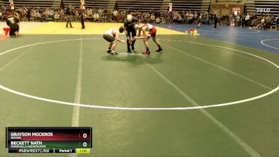 140 lbs Champ. Round 1 - Beckett Nath, Marshall/Lakeview/RTR vs Grayson Mockros, Rocori