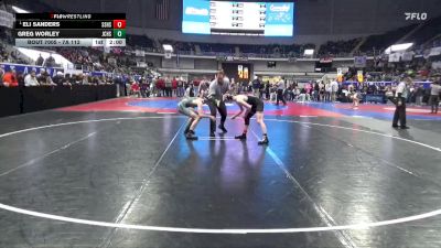 7A 113 lbs Champ. Round 1 - Eli Sanders, Smiths Station Hs vs Greg Worley, James Clemens HS