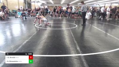 75 lbs Round Of 16 - Stephen Arnold, West Wyoming vs Nico Bresadola, Warners