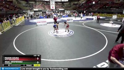 92 lbs Cons. Round 2 - Issac Arismendez, California vs Mason Ozuna, Delta Wrestling Club