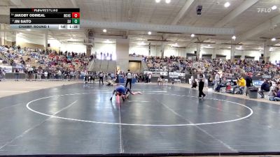 AA 106 lbs Champ. Round 1 - Jin Saito, Summit High School vs Jakoby Odineal, Warren Co. High School