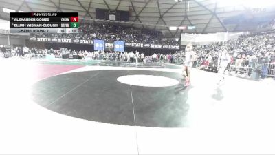 Boys 2A 132 lbs Champ. Round 2 - Elijah Wisman-clough, Deer Park vs Alexander Gomez, Chief Sealth