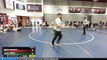 37 lbs Cons. Round 4 - Sadie Snider, Stallions Wrestling Club vs Ridge Memmott, JWC