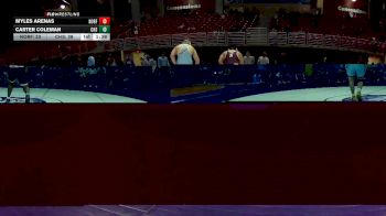 285 lbs Quarters & 1st Wb (16 Team) - Carter Coleman, Crismon High School vs Myles Arenas, Norfolk