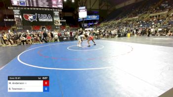 126 lbs Cons 16 #1 - Miles Anderson, Nebraska vs Billy Townson, California