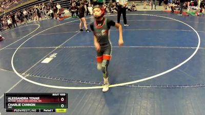 76 lbs Quarterfinal - Charlie Cannon, JWC vs Alessandra Tovar, Victory Wrestling-Central WA