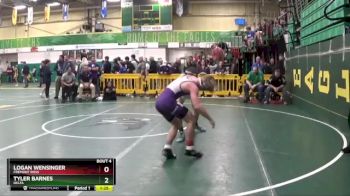 120 lbs Champ. Round 1 - Logan Wensinger, FREMONT ROSS vs Tyler Barnes, DELTA